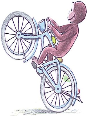 cover image of Curious George Rides a Bike